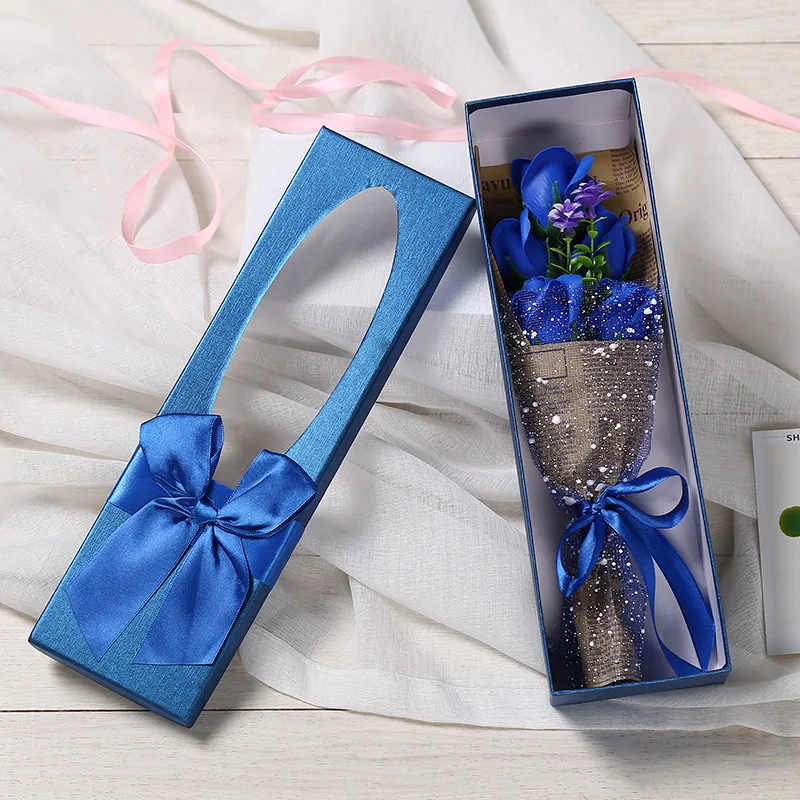 Искусственная Цветочная подделка Розы Подарочная коробка мыло цветок