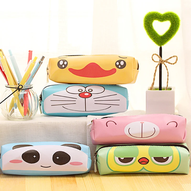 Детская сумка карандаш Kawaii из искусственной кожи для девочек и мальчиков