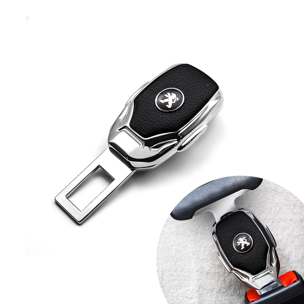

Car Accessories Auto Seat Belt Extender Safety Buckle Clip Insert Plug For Peugeot 206 207 307 3008 2008 308 408 508 301 208