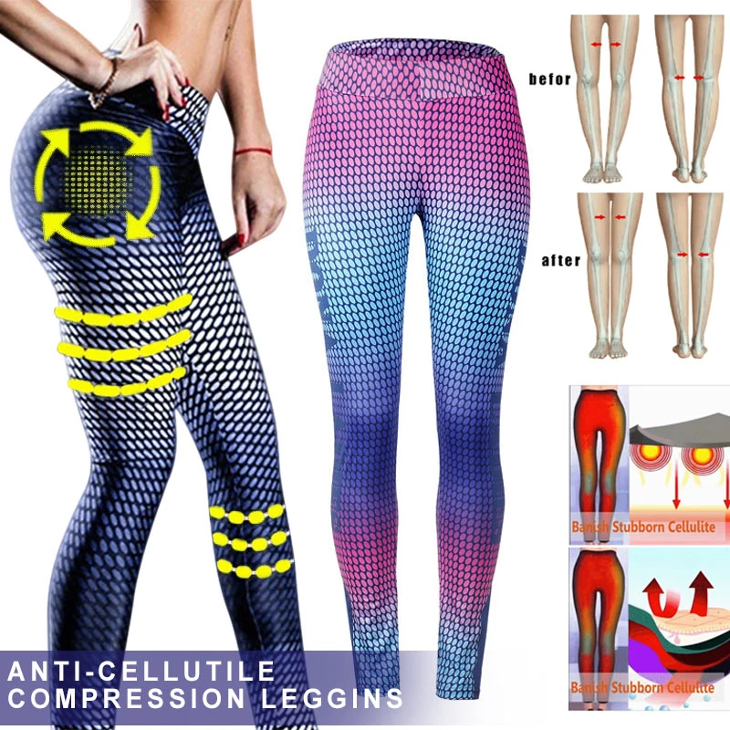 

NEW Women Premium Breathable Anti-Cellulite Compression Slim Leggings Gym Running Yoga Sport Pants