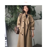 2021 hotsale spring autumn womens trench coat lapel female windbreaker long sleeve lady trend casual jacket zs 7246