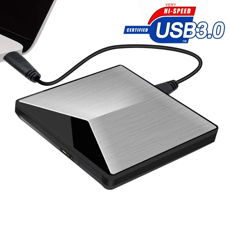 Hot Portable Durable External CD DVD Drive USB 3.0 Slim Rewriter Burner Writer High Speed Data Transfer Optical Drives | Компьютеры и