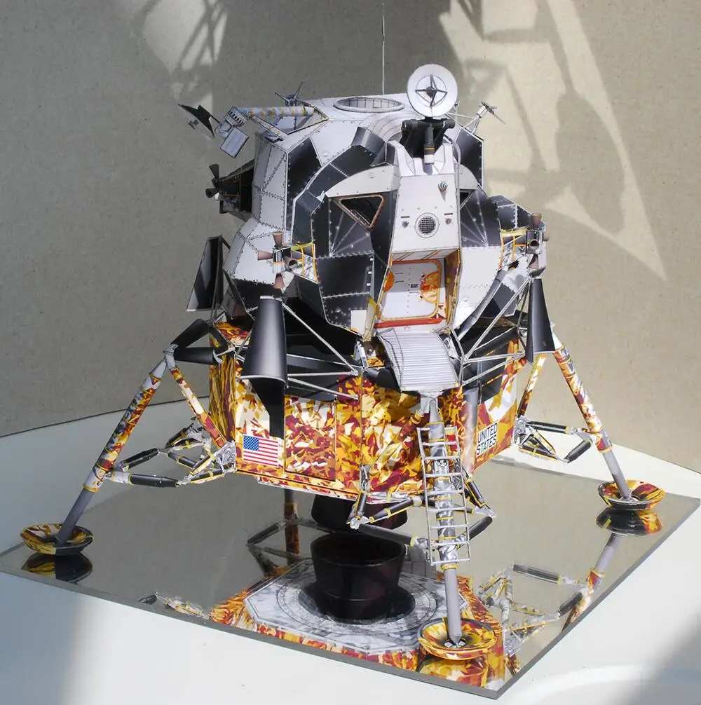План Apollo 13 лунный модуль сделай сам 3D бумажная карточка модель строительные