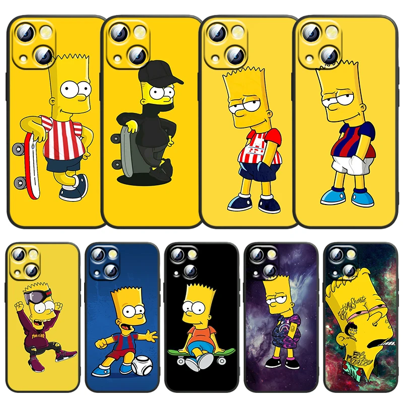 

Funny cartoon simpsons For Apple iPhone 13 12 11 SE XS XR X 7 8 mini Plus Pro MAX 2020 Black Soft TPU Phone Case Funda Capa