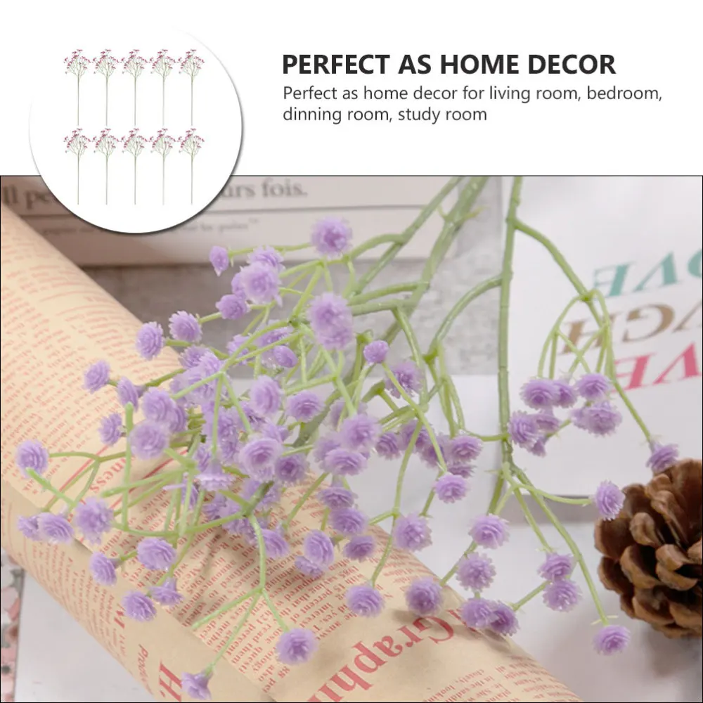 

10Pcs Emulation Gypsophila Bunch Fake Flower Bouquet Bride Bouquet Random Color