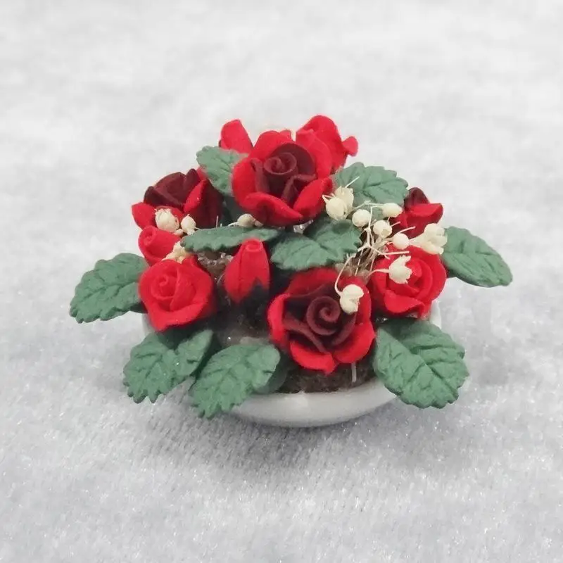 Искусственные растения миниатюрные ручной работы модель глиняный завод цветок