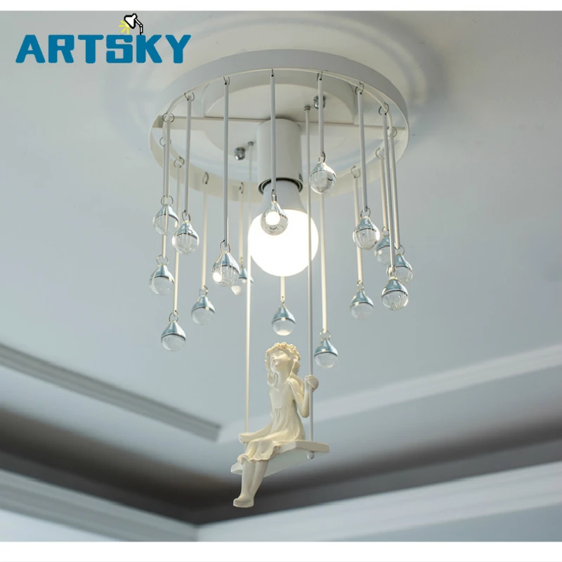 Nordic Style Creative Angel Art Home Decoration Chandelier Lamp for Bedroom Study Children's Room | Освещение
