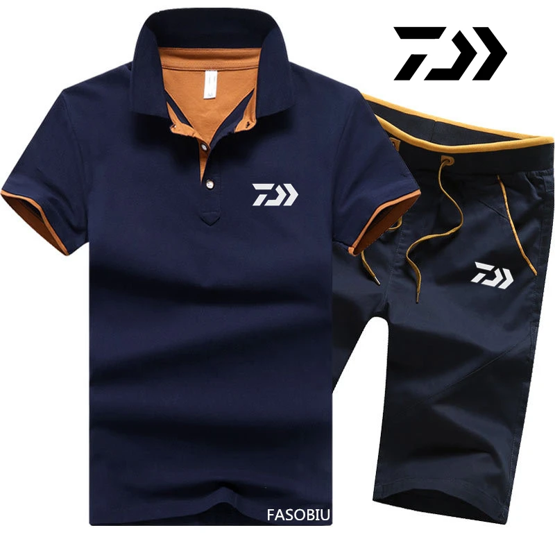

Костюм для рыбалки Daiwa, мужская летняя одежда для рыбалки, спортивная одежда из 2 предметов, уличные шорты, штаны для рыбалки, быстросохнущая ...