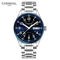 carnival brand fashion military watch men luxury business quartz wristwatch waterproof luminous calendar clock relogio masculino
