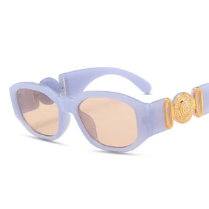 Vintage Square Medusa Sunglasses Women 2021 Luxury Brand Design Sun Glasses Men Classic Retro Eyewea