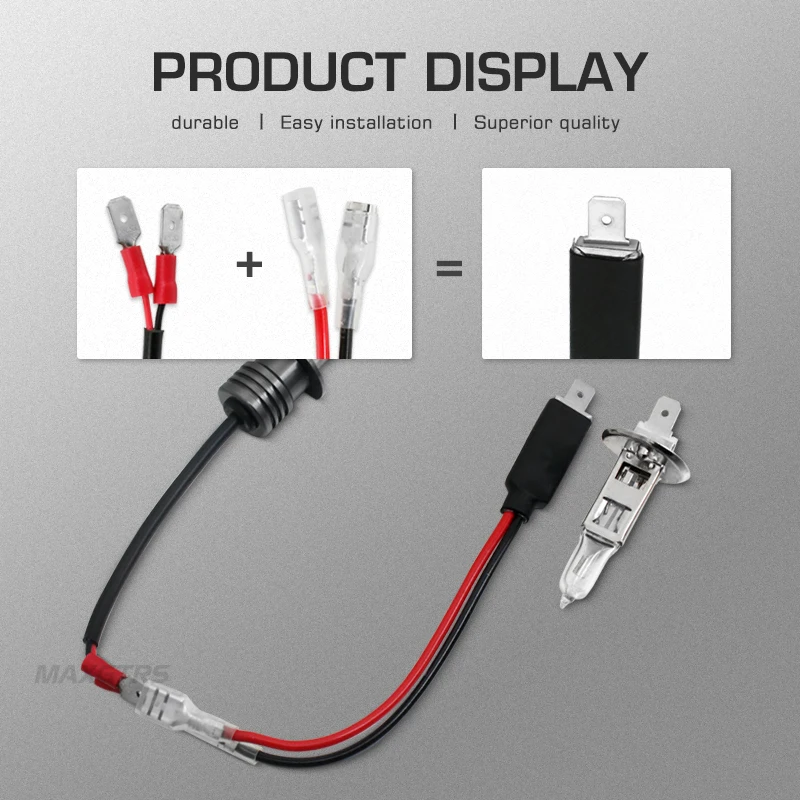 2 шт. H1 светодиодная сменная лампа одиночный диод конвертер проводка