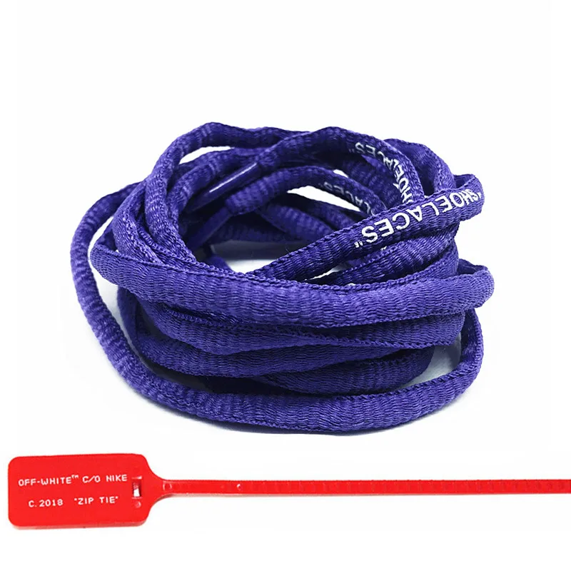 Purple-White Print Новые 4" /63" овальные "шнурки", подписанные совместно шнурки овальные печатные шнурки для кроссовок, белые шнурки - Цвет: Purple-White Print
