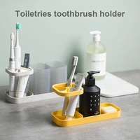 3 pieces bathroom accessories set washing tools toothbrush toothpaste holders soap dispenser box pump bottle bathroom shelves