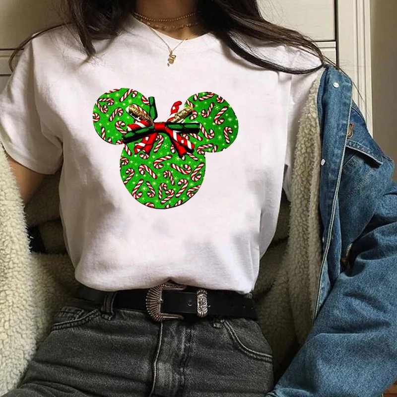 Женская модная Новогодняя одежда с принтом Merry Christmas женская футболка Kawaii футболка Camisas панк женские футболки
