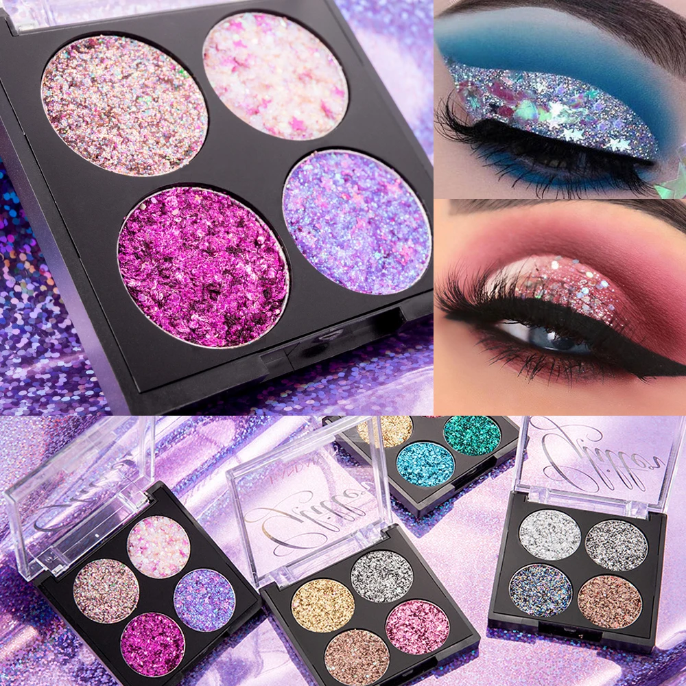 Мерцающие тени для век Палитра Звездный пигмент с блестками фестивальные глаза