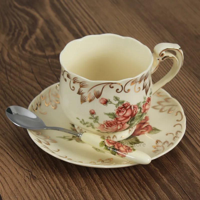 Керамическая кофейная чашка блюдце фарфоровая английская послеобеденная чайная