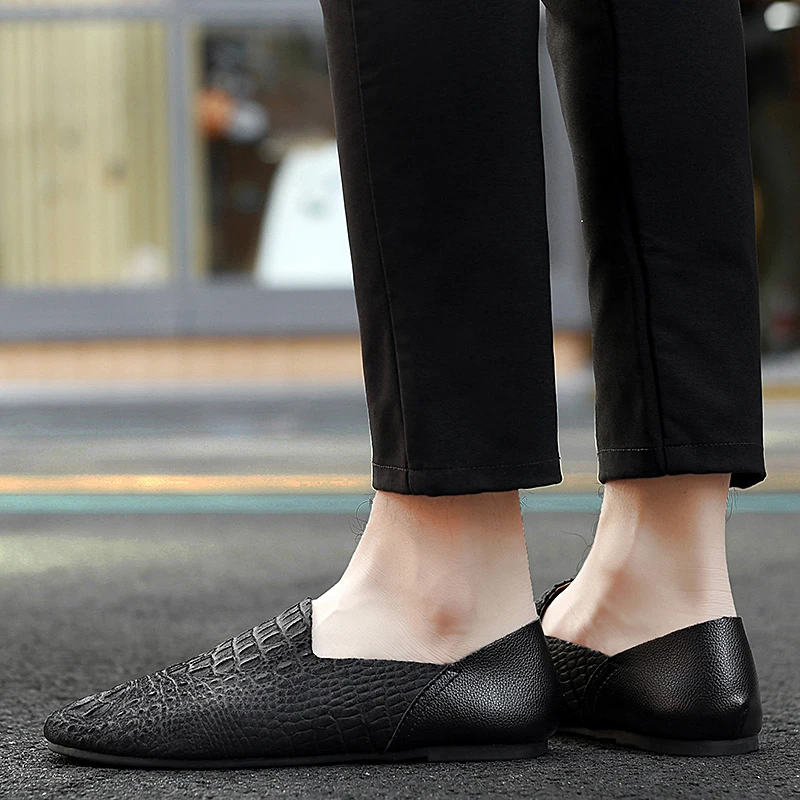 Men's Shoes fashion moccasins genuine Leather For Men Formal Weddings zapatos de vestir Soft Mans footwear | Обувь