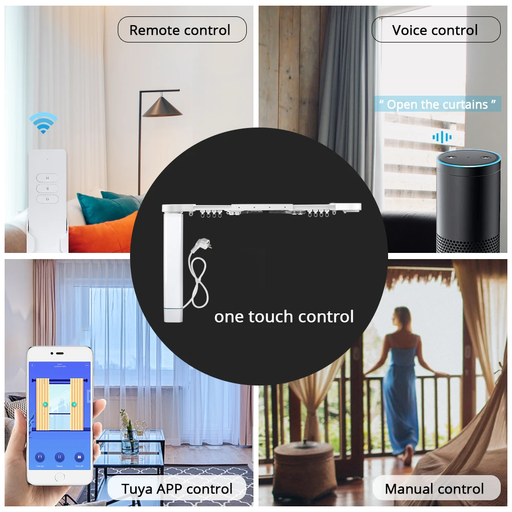 Умный двигатель для штор Zemismart Alexa Echo Google Home Tuya Wi Fi управление Broadlink