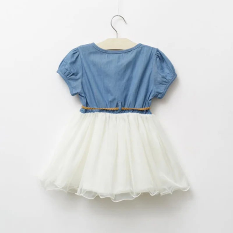 Детское платье джинсовое платье-пачка принцессы для девочек Ковбойское