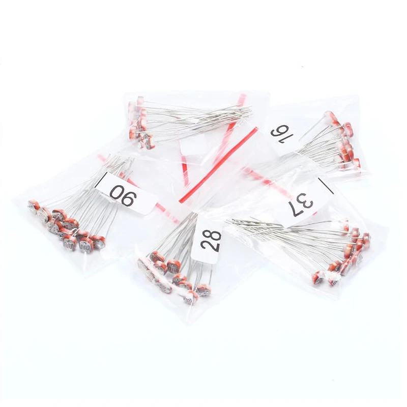 50pcs(5value*10pcs) LDR Photoresistor diy kit for GL5506 GL5516 GL5528 GL5537 GL5539 Free shippng | Электронные компоненты и