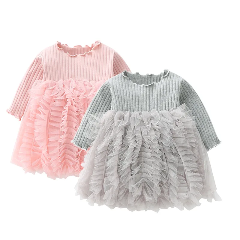 

Kids Dresses For Girls Newborn Princess Dress Baby Gauze Skirt Puff Skirt Long-sleeved Skirt Spring & Autumn
