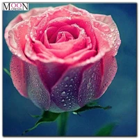 new flowers 5d diy diamond painting red rose full square round drill embroidery cross stitch home decor picture of rhinestones