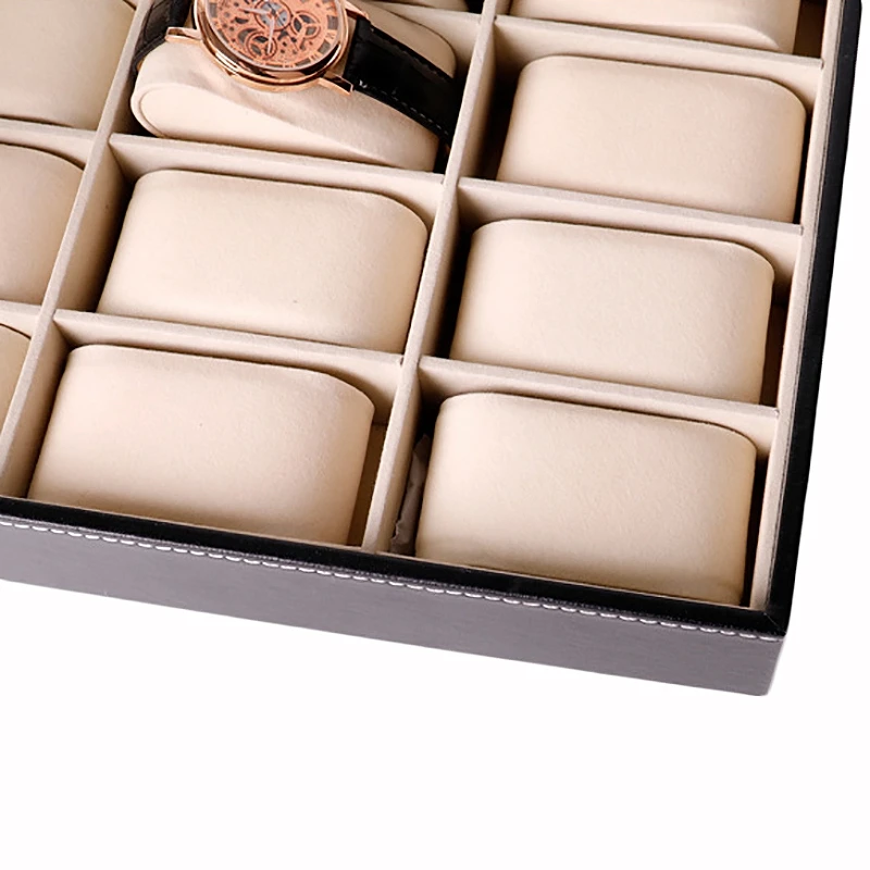 Коробка для часов органайзер чехол мужчин и женщин из искусственной кожи 24 слота