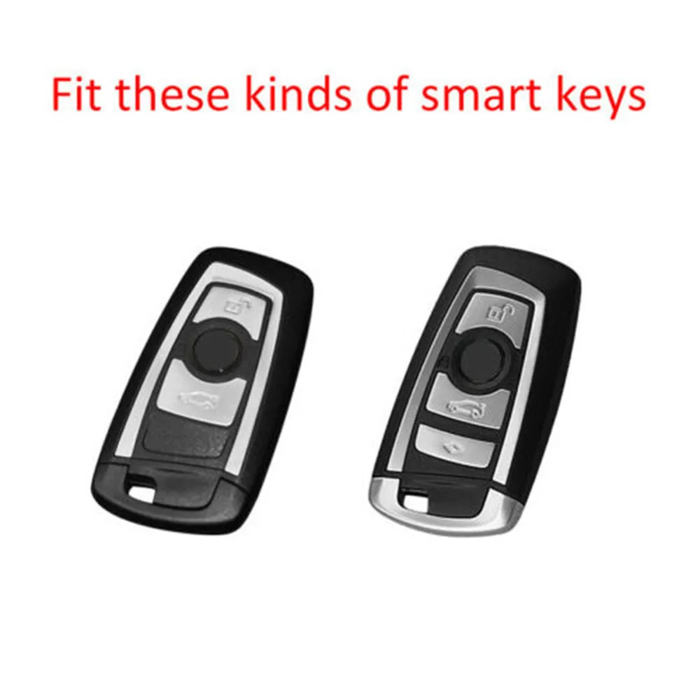 

Auto Accessories Key Case For BMW 1 2 3 4 5 6 7 M Series X3 X4 Glossy Silver