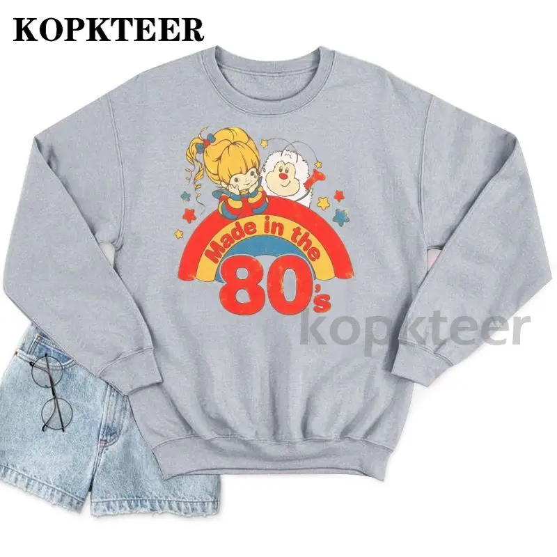 

80s Girl Cartoon New Design Outwear Print Female Sweatshirts Woman Autumn Casual Fashion Chic Harajuku O-Neck Women Clothing