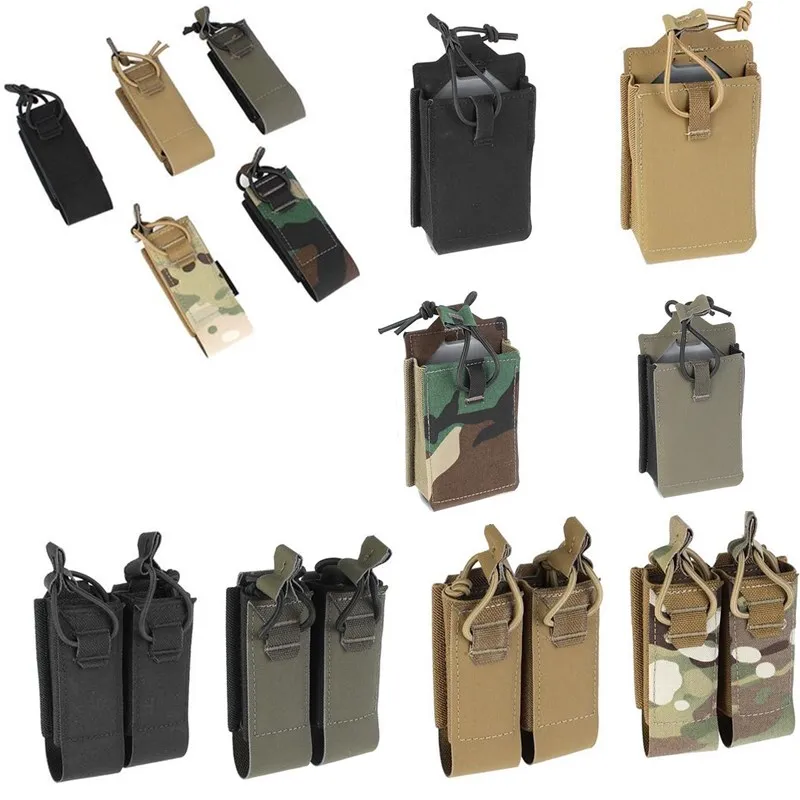 

Tactical Magazine Pouch 9MM 5.56 /7.62 Single System Magazine Ammo Clip Bags MOLLE Holder Pocket