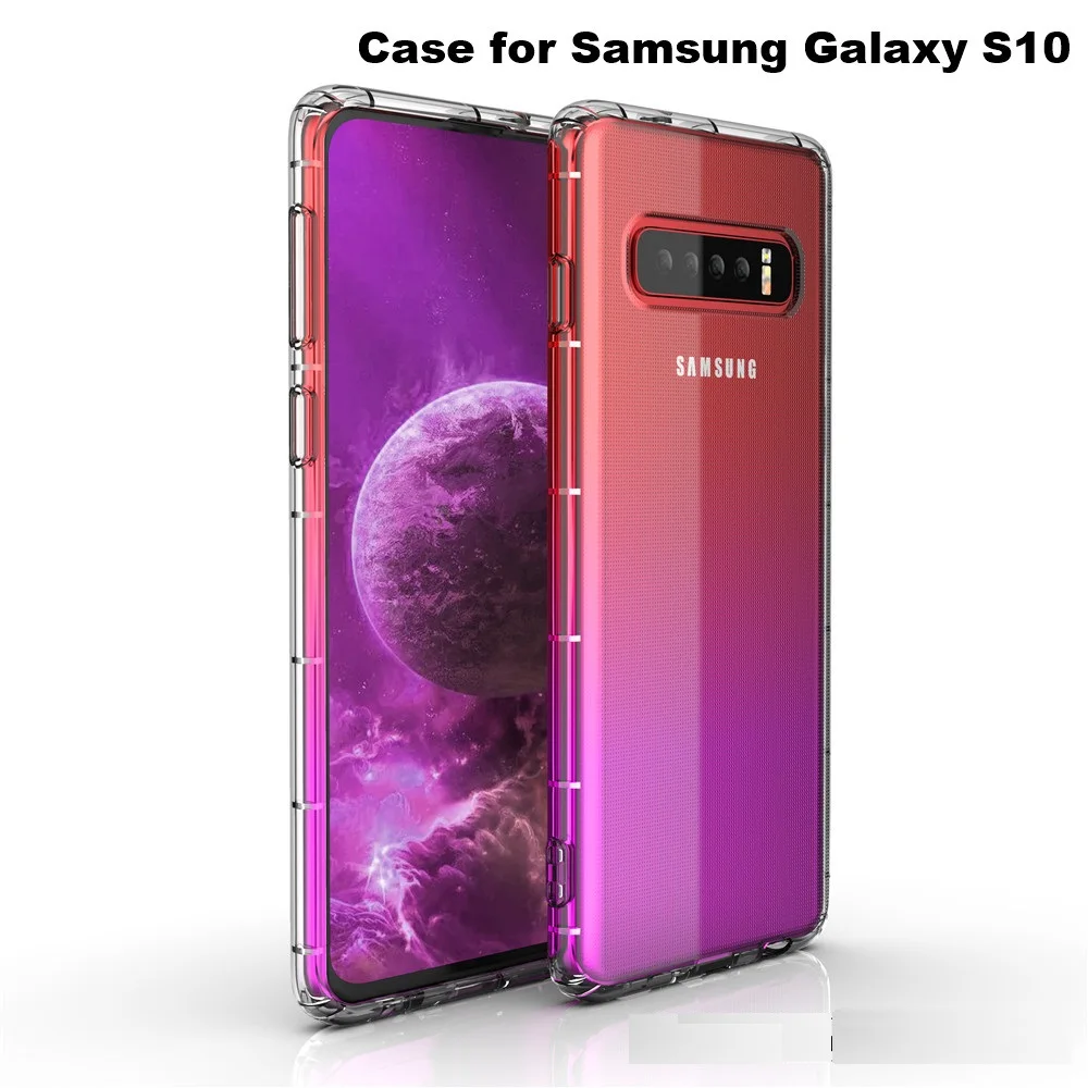 Мягкий чехол для телефона SamSung Galaxy S10 S10E S10Plus S10Lite G973 прозрачный ТПУ задняя крышка