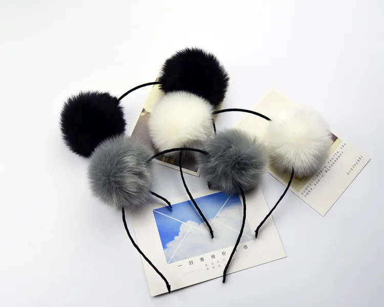 Повязка на голову с помпоном для девочек аксессуар волос в стиле принцессы