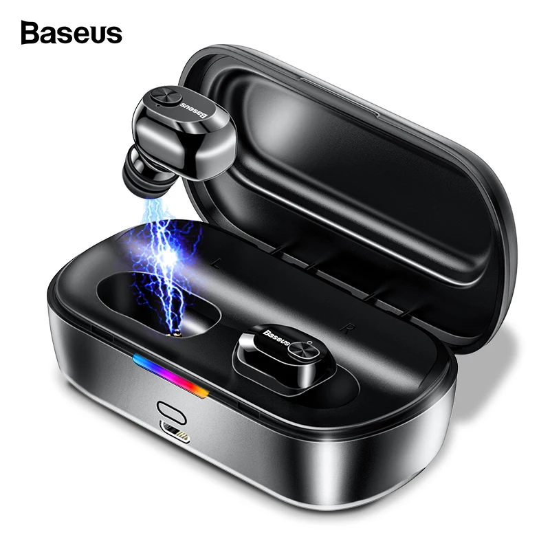 Baseus W01 TWS Bluetooth 5,0 настоящие беспроводные наушники, мини беспроводные наушники с микрофоном, гарнитура для Xiaomi iPhone