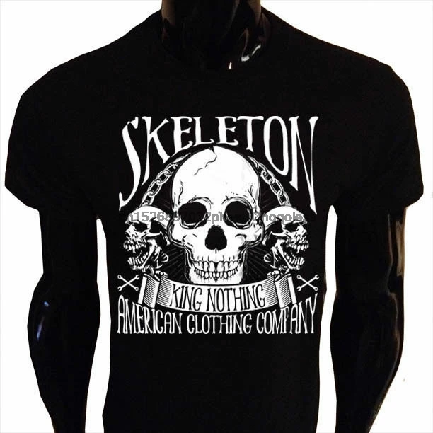 King ничего Мужская футболка S 5XL SCREENPRINTED Скелет Американский K01|Мужские футболки| |