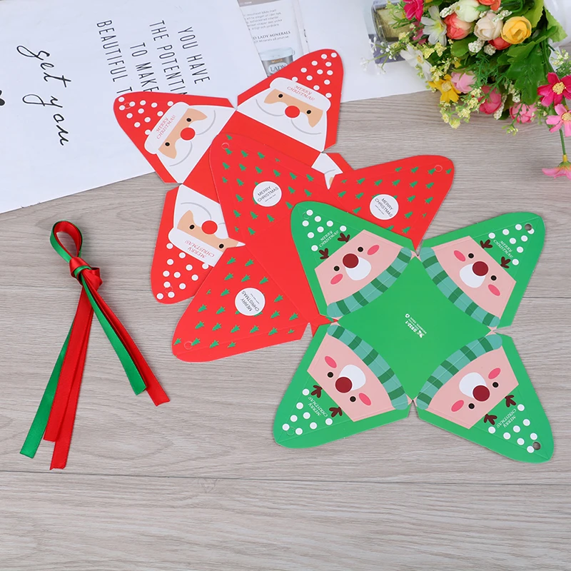 10 шт./компл. с Рождеством конфеты коробка мешок Рождественская елка Подарочная