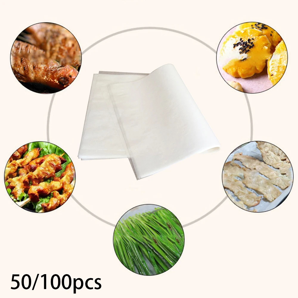 

Parchment Baking Paper Sheets Precut Unbleached DIY Tools Set Kitchen BBQ