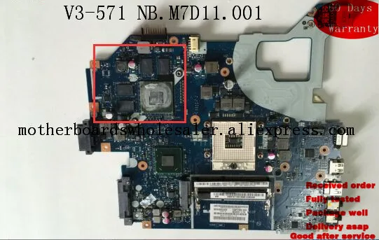 Материнская плата для ноутбука Acer aspire V3 571 материнская Q5WV1 571G NB.M7D11.001 NBM7D11001