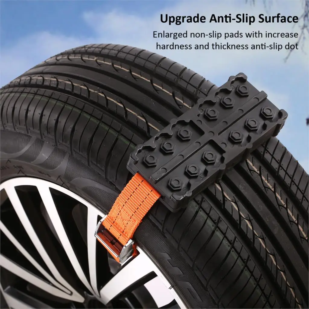 2 шт. пластиковые автомобильные цепи для снега шин противоскользящие колесные