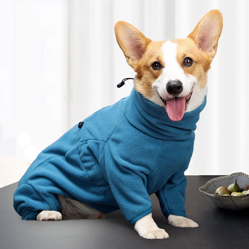 

Флисовая одежда для собак, зимнее плотное теплое пальто для собак, регулируемые толстовки для маленьких, средних и больших собак, мужские/же...