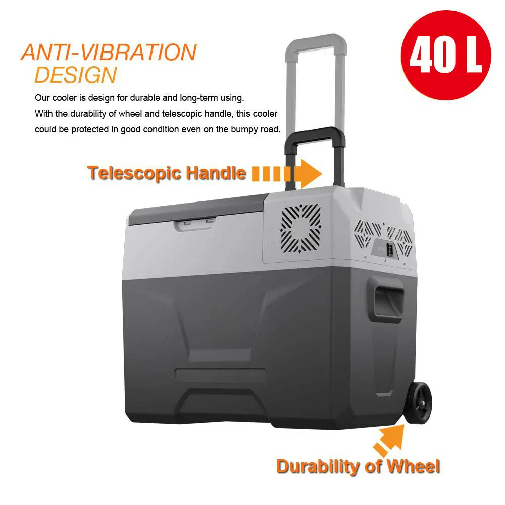 Портативный Электрический автомобильный охладитель 40 л холодильник