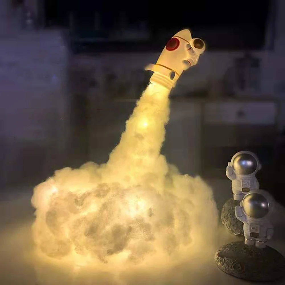 

Special DIY LED Clouds Rocket Astronaut Table Lamp Children Kids Bedroom Decora Night Light Birthday Gift Ornament
