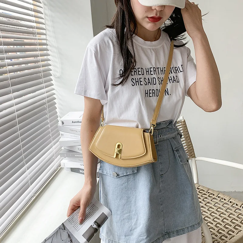 

2021summer New Trendy Crossbody Bag High Quality Ladies One-shoulder Saddle Bag Brand Designer Casual All-match Small Bag Female