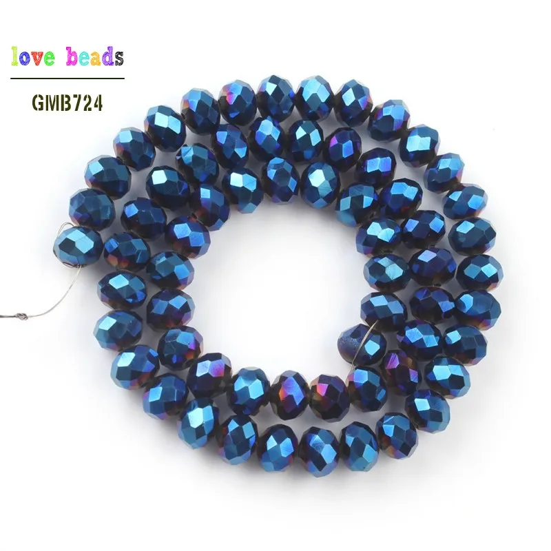 AB Blue Rondelle Austria Faceted Crystal Glass Beads for Jewelry Findings Spacer Lariat Earrings Bracelet Accessories | Украшения и