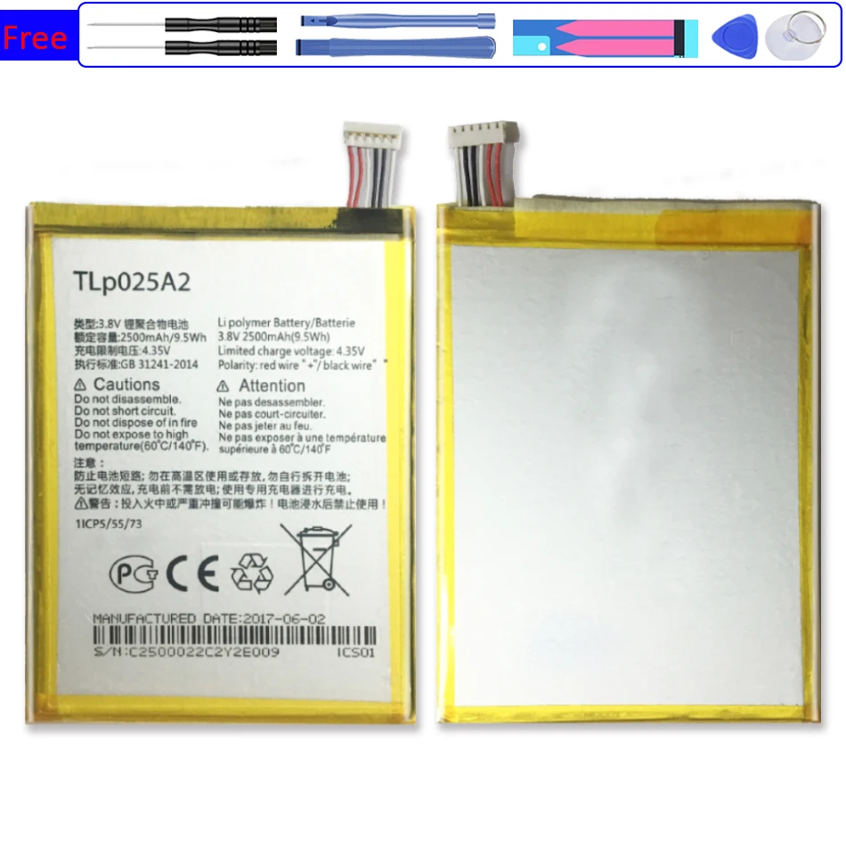 

Аккумулятор TLp025A2 2500 мА · ч, для Alcatel One Touch Pop 3 (мобильный телефон) 5054A 5,5 OT-5054 T 5054D 5054X, 5054