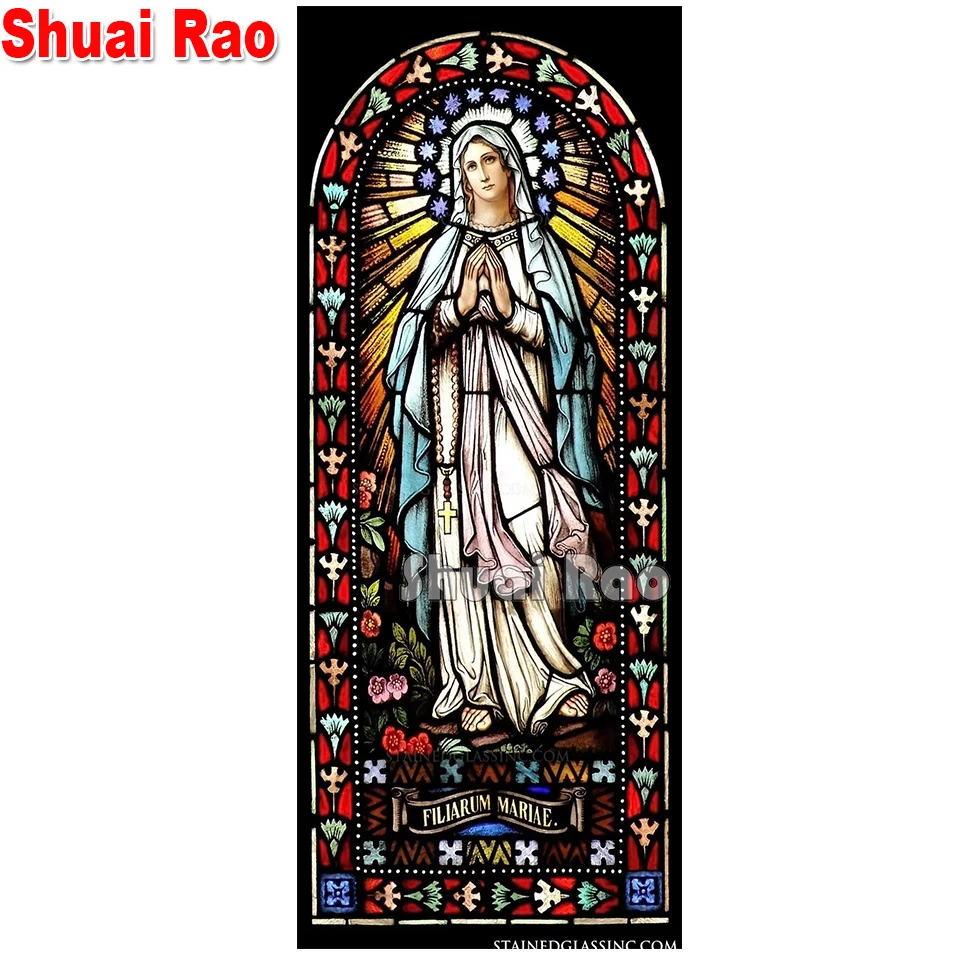 

5D Diamond Painting Our Lady Full Square Round Rhinestones Kit DIY Diamond Embroidery Religion Mosaic 3d Blessed Virgin icon,