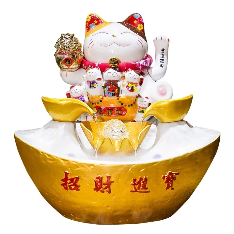 Смола Lucky Cat водные украшения для фонтана в помещении фэн шуй водный увлажнитель