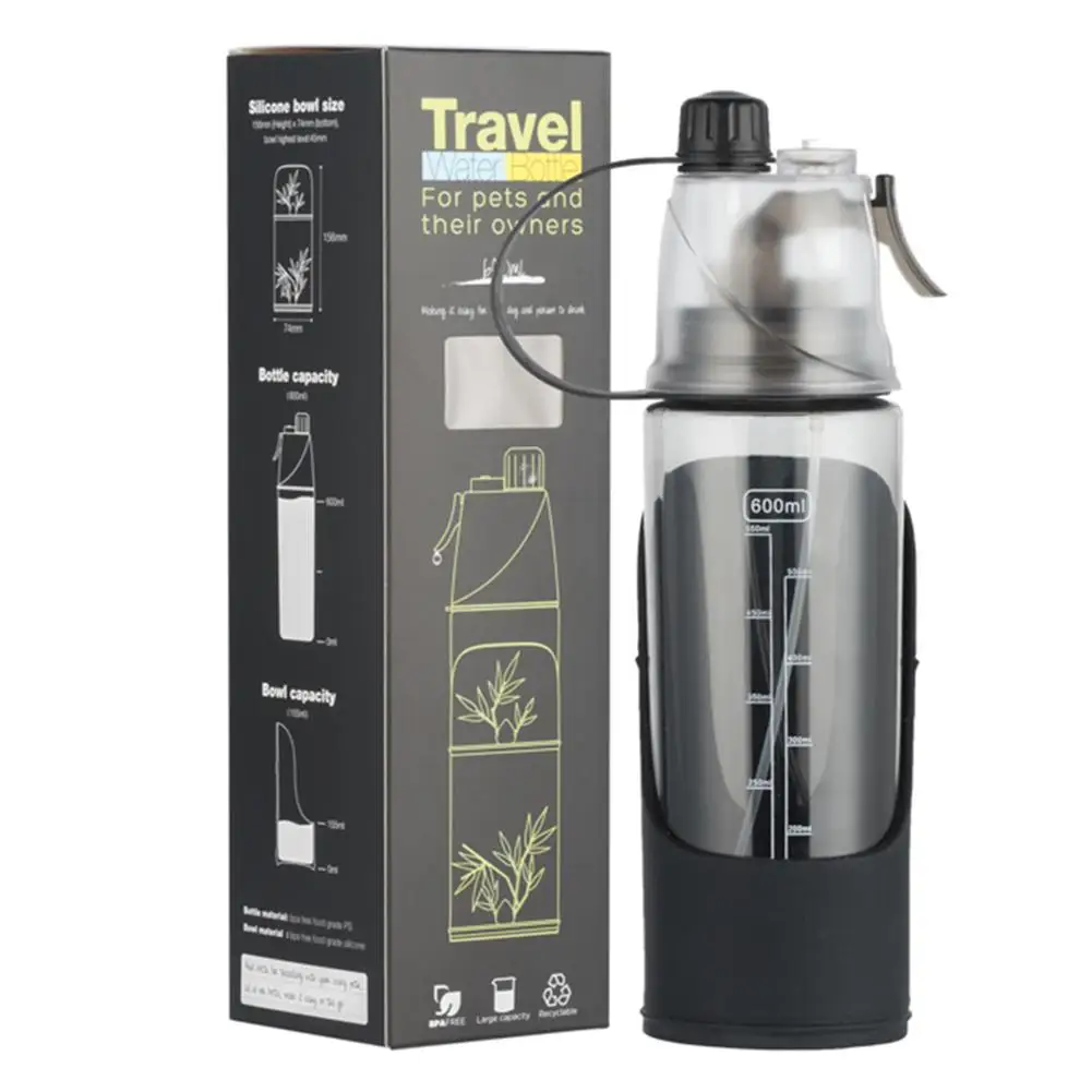 1 шт. собака путешествия бутылки воды дозатор складная пластиковая для поения