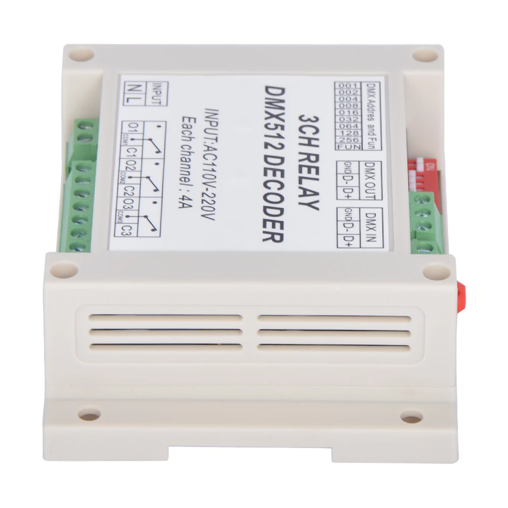 WS DMX RELAY 3CH 220 dmx 512 релейный контроллер задержки выход DMX512 дешифратор 3 канала * 4A AC110