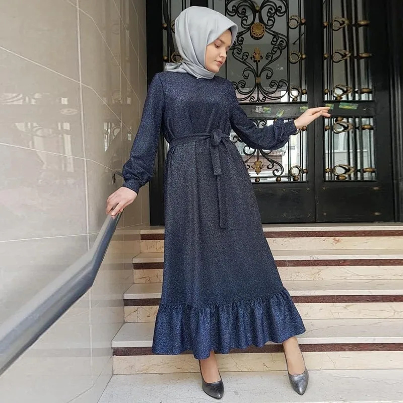 Рамадан ИД хиджаб мусульманское платье для женщин Дубай абайя Турция