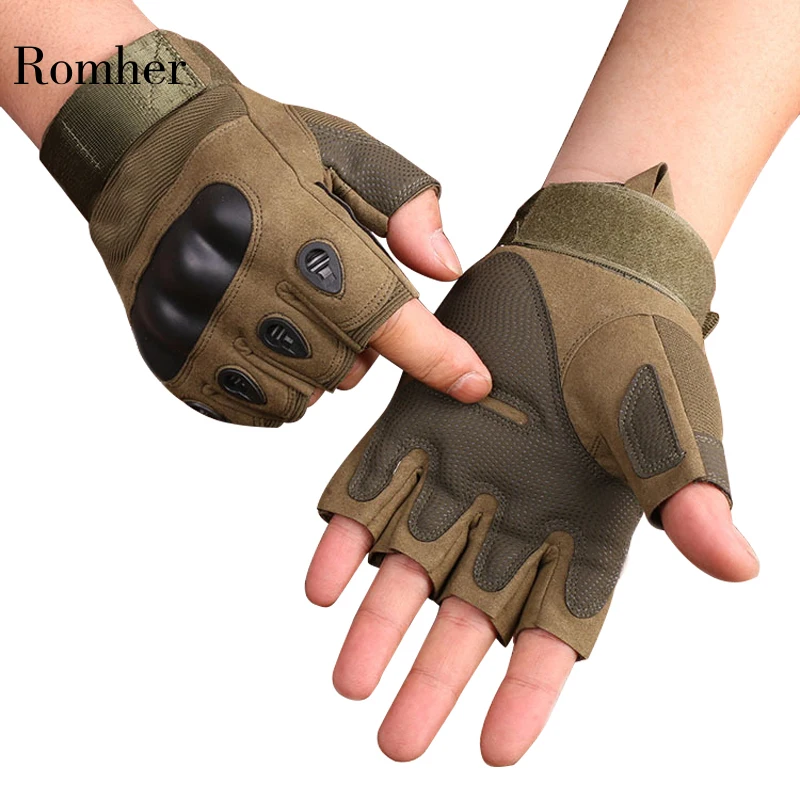Тактические жесткие перчатки на концах пальцев мужские армейские военные боевые